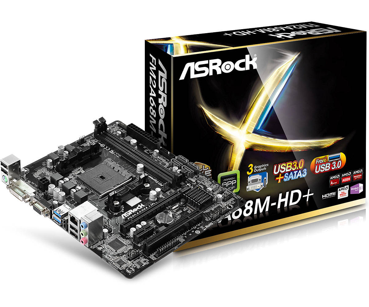 ASRock FM2A68M HD Socket FM2 FM2 Placa Base